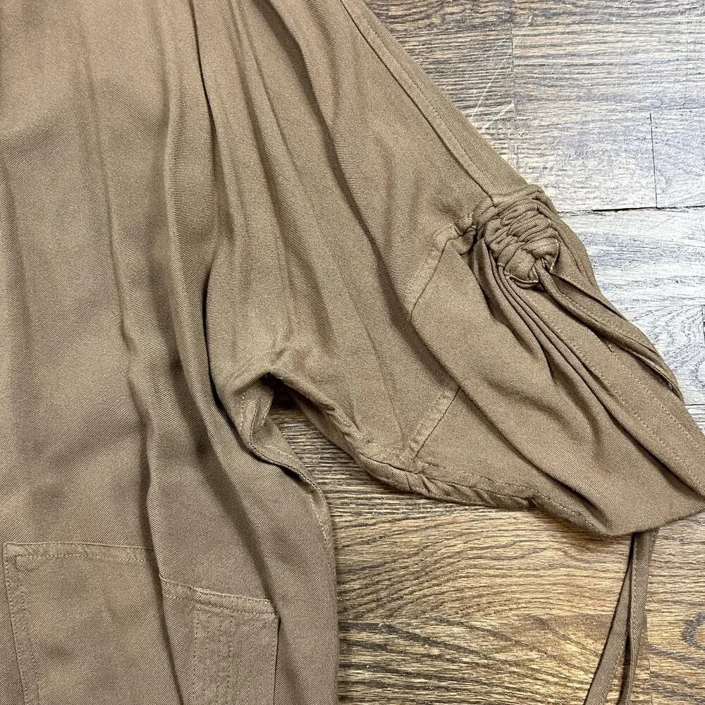 Vintage Soft Surroundings Tunic Top Womens One Size Brown Dolman 3/4 Sleeve - Picture 3 of 9